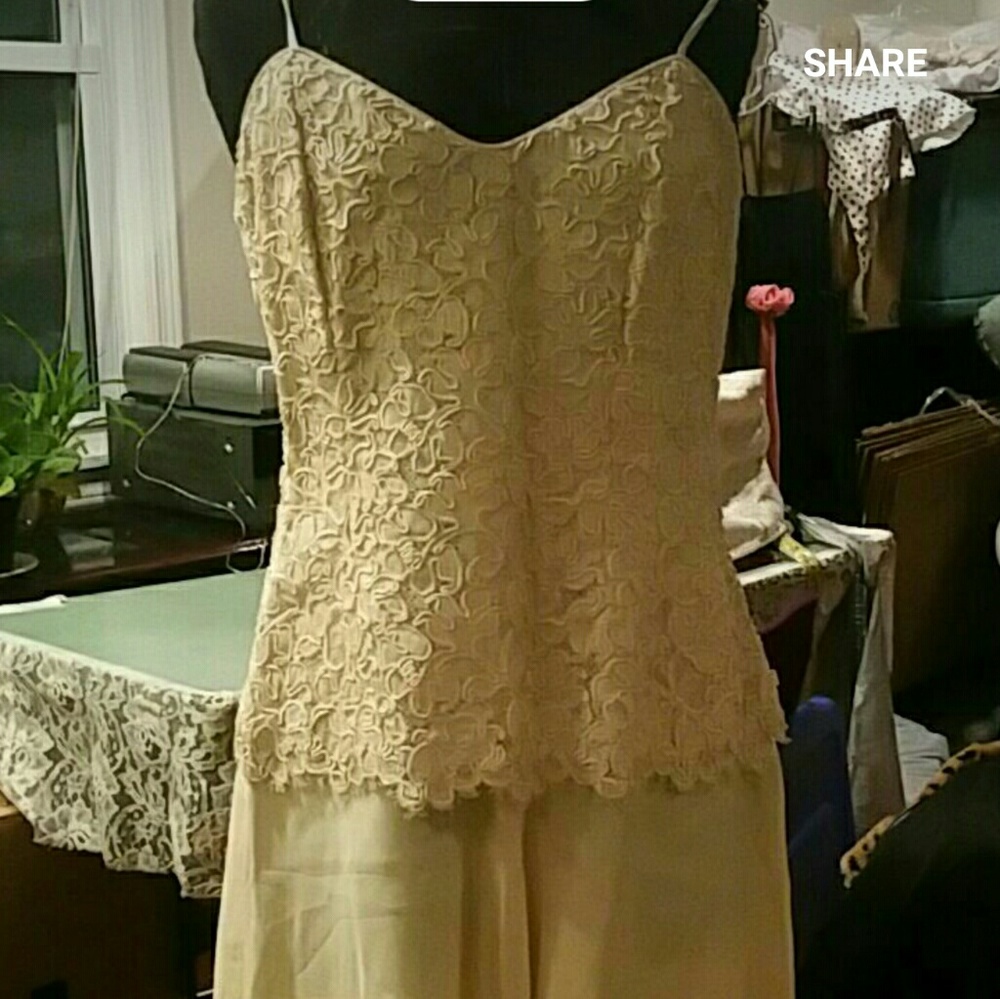 Lace and chiffon dress